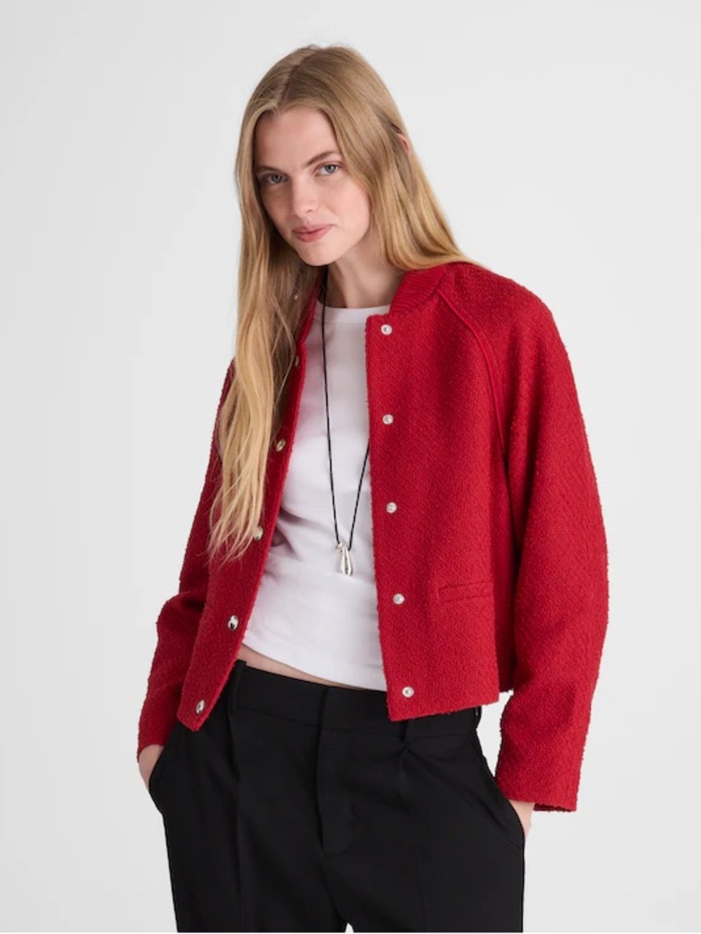 Madewell Raglan Bomber Jacket in Tweed (sold out)
